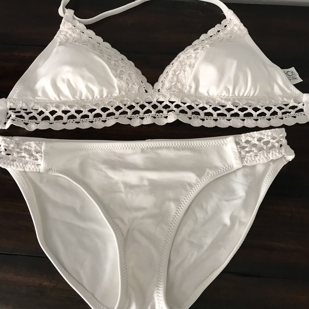 White bathing suit